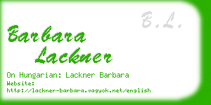 barbara lackner business card